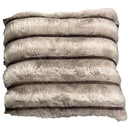 4 of 8:Chinchilla Stripped Faux Fur Throw Pillow, 20x20 Inches 