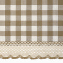 3 of 3:Buffalo Check Window Curtain Tie Up Shade - 42x63 - Taupe 