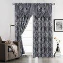1 of 5:Sheriann Damask Jacquard Rod Pocket Window Panel with Valance, 54x84 Inches 
