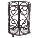 3 of 7:Home Basics Scroll Collection Steel Cutlery Holder with Mesh Bottom and Non-Skid Feet, Bronze 
