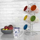 5 of 7:Home Basics 6 Piece Mug Set with Stand 