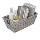 4 of 4:Panier fourre-tout en rotin gris Simplify pour petites étagères 