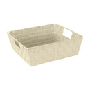 1 of 4:Simplify Large Woven Storage Shelf Bin in Ivory 