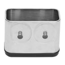 3 of 4:Home Basics Stainless Steel Sponge Holder with Suction Cups, Silver 