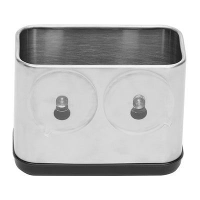 3 of 4:Home Basics Stainless Steel Sponge Holder with Suction Cups, Silver 