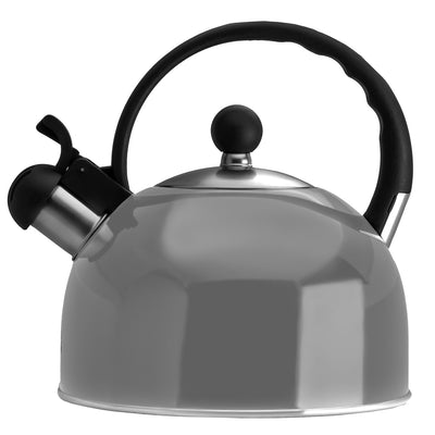 1 of 1:Bouilloire sifflante PREMIUS en acier inoxydable, grise, 2,5 litres 