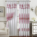 3 of 5:Panneau de broderie florale Romela avec cantonnière et support, 54 x 84 pouces 