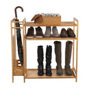 2 of 4:Neu Home Bamboo Shoe Rack with Umbrella Stand 