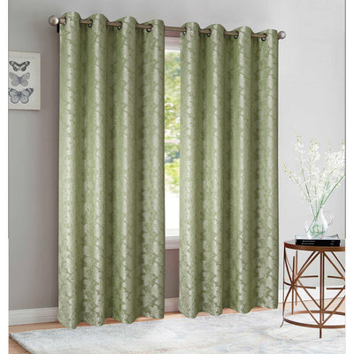 3 of 9:Panneau de fenêtre à œillets en jacquard floral Jolene, 54 x 84 pouces 