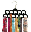 1 of 4:Home Basics Percha para bufandas de terciopelo con 10 bucles, antideslizante, sin enganches, con gancho de acero cromado, 