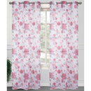 3 of 4:Panneau de fenêtre transparent à œillets Garcia, imprimé roses, 2-38 x 84 pouces 