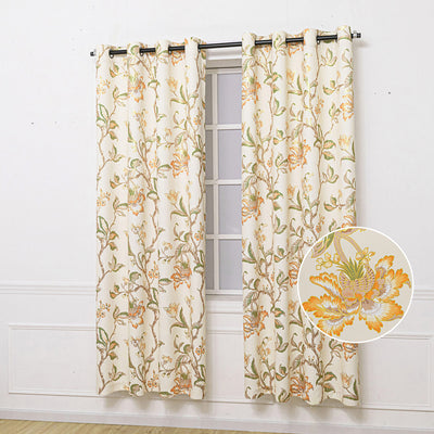 3 of 8:Melania Floral Room Darkening Window Panel, 54x84 Inches 