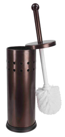 1 of 3:Home Basics Vented Stainless Steel Toilet Brush Set, Bronze 