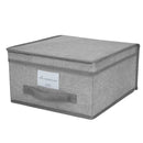 1 of 4:Caja de almacenamiento mediana Simplify en gris jaspeado 