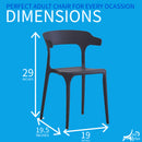 9 of 20:Chaises de salle à manger empilables en plastique Just Relax Jasper pour piscine, intérieur/extérieur, lot de 4 