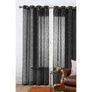 7 of 7:Randall Metallic Moroccan Pattern Sheer Grommet Window Panel, 54x84 Inches 