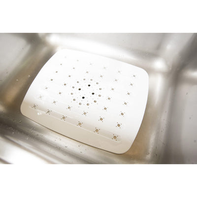 2 of 3:Home Basics Ktichen PVC Sink Mat, White, 15.4x12.25 Inches 