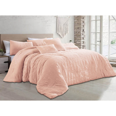 9 of 10:Astrid 5 Piece Crinkled Fabric Comforter Set 