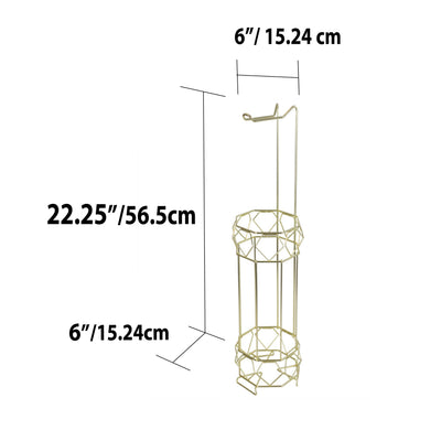 12 of 12:Home Basics Prism Freestanding Dispensing Toilet Paper Holder, Gold 