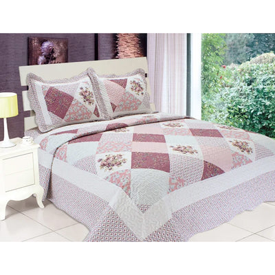 10 of 10:Juego de edredón reversible PREMIUS, patchwork floral 