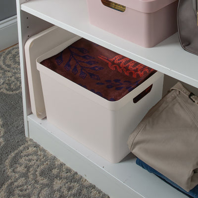 3 of 4:Grande boîte de rangement Vinto Simplify avec couvercle en ivoire 