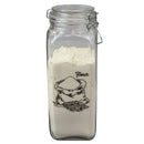 1 of 5:Bocal en verre Home Basics Ludlow de 2,00 m³ avec fermoir en métal, transparent 