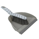 1 of 4:Ensemble de pelles à poussière en plastique Home Basics Chevron avec bord de nettoyage dentelé, gris 