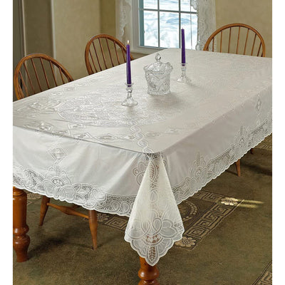21 of 25:Nappe en vinyle avec dentelle en relief et motif Betenburg 