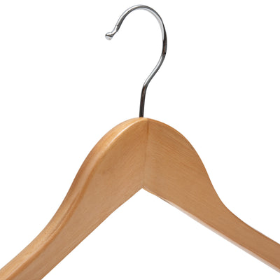 3 of 4:Neu Home 5 Pack Solid Wood Hangers 