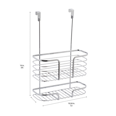 4 of 4:Kitchen Details 2 Tier Over the Cabinet Organizer in Chrome 