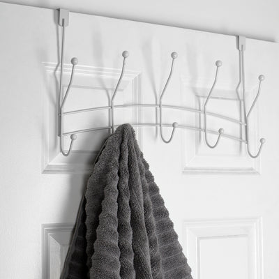1 of 5:Home Basics Shelby - Perchero para colgar sobre la puerta, 5 ganchos, color blanco 