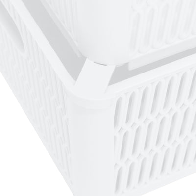 3 of 4:Simplify Slide 2 Stack It Storage Tote Baskets in White 