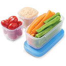 2 of 5:Rubbermaid LunchBlox Leak-Proof Snack Kit, Small, Blue-Clear 