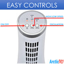 3 of 7:Ventilador minitorre delgado oscilante de escritorio Arctic-Pro, blanco, 12 pulgadas 