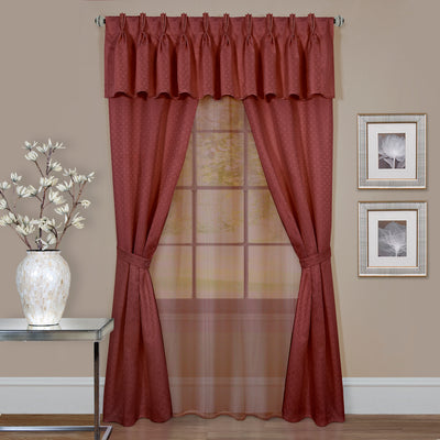 1 of 1:Ensemble de 6 rideaux Claire, 140 x 160 cm, Marsala 