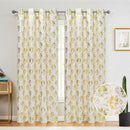 2 of 6:Atlanta Metallic Foil Room Darkening Grommet Window Curtain Panel, 54x84 Inches 