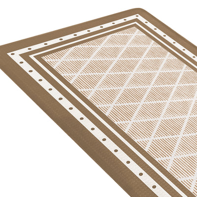 4 of 5:Tapis de cuisine décoratif anti-fatigue à motif géométrique bohème, 45 x 76 cm 