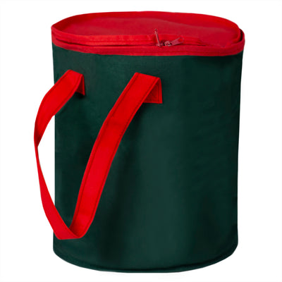 5 of 8:Home Basics Textured PVC Christmas Light Storage Bag, Green 