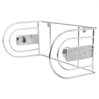 2 of 4:Home Basics Pave Wall Mounted Steel Paper Towel Holder, Chrome 