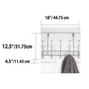 9 of 10:Home Basics Unity Over the Door 5 Hook Hanging Rack, Silver 