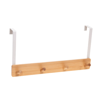 1 of 4:Simplify Bamboo Over the Door 4 Hook in White 
