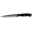 2 of 4:Home Basics 5 Cuchillo multiusos de acero inoxidable con mango de baquelita contorneado, negro 