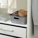 4 of 4:Simplify Medium Herringbone Grommet Shelf Tote in Grey 
