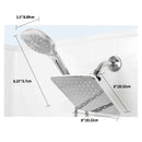 4 of 4:Home Basics Dual Rainfall Chrome Plated Steel Shower Massager, Silver 