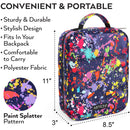 4 of 4:Trousse à crayons ARTEZA, 64 emplacements élastiques, peut contenir jusqu'à 205 crayons, motif éclaboussures de peinture 