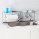 2 of 3:Home Basics Over the Sink Counter Kitchen Station, Silver, 36.5x9x11.75 Inches 