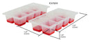 4 of 4:Bac à glaçons géant en plastique à 8 compartiments Home Basics à libération instantanée (lot de 2), rouge 