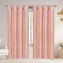 6 of 6:Porsha Woven Textured Room Darkening Grommet Window Curtain Panel, 54x84 Inches 