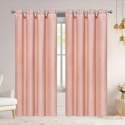 6 of 6:Porsha Woven Textured Room Darkening Grommet Window Curtain Panel, 54x84 Inches 