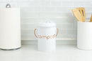 4 of 6:Home Basics Grove Compact Countertop Compost Bin, White 